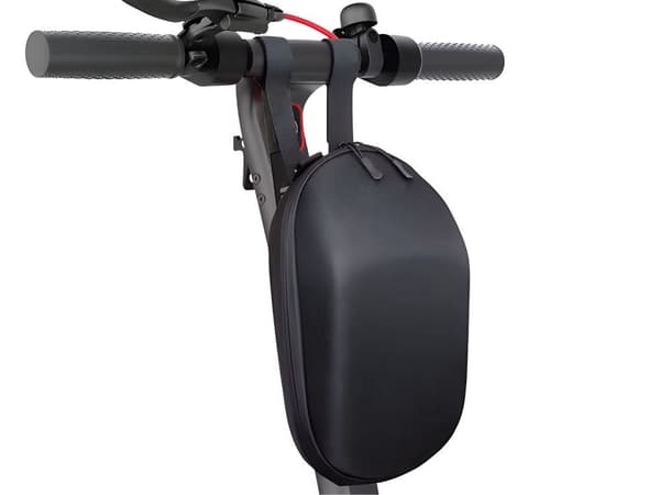 Styrtaske til scooter hårdt skal sort med lynlås