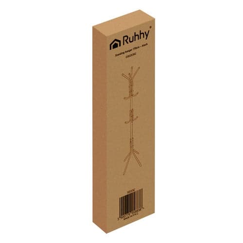 Knagerække gulvmodel 170 cm sort, 3 niveauer, maks. 20 kg
