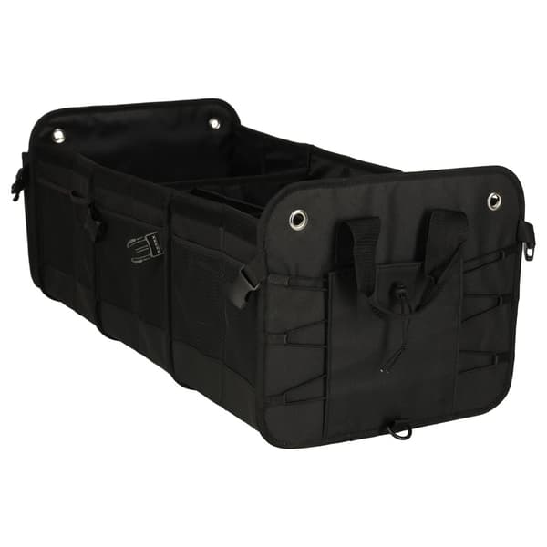 Bagageorganisator til bil med køletaske 100L foldbar sort Black