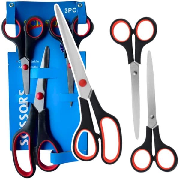 Kontorsax set 3-pack 20/14/12,5 cm rostfritt stål ergonomiskt