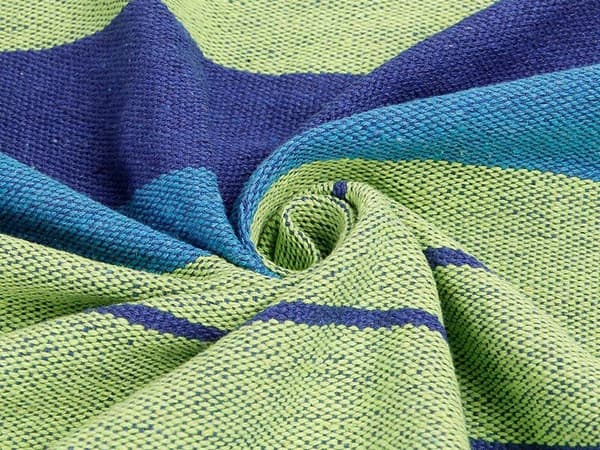 Dubbel hängmatta bomull/polyester 300x160 cm 200 kg med rep/påse