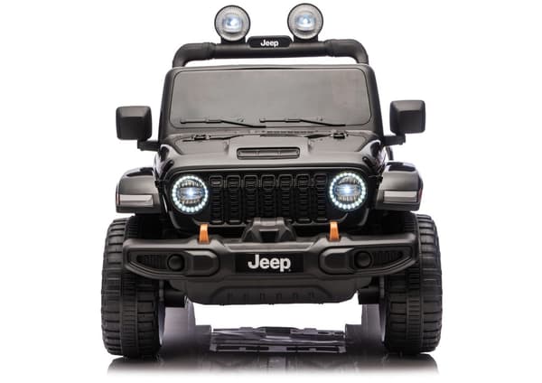 Batteridriven åkbil Jeep Rubicon 4x4 för barn, svart