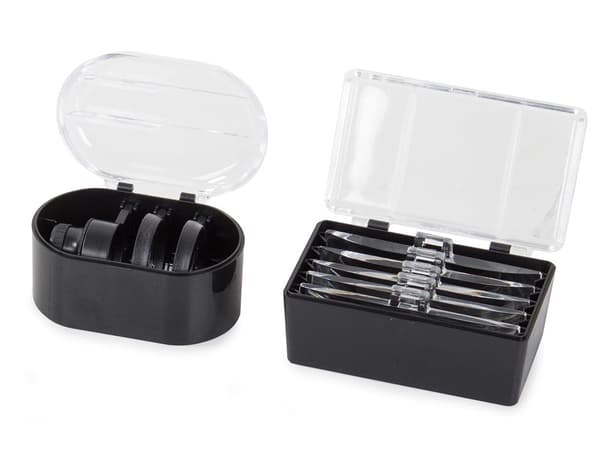 Pannlupp med LED 8 linser 1–20x svart/vit, 2 LED, universal