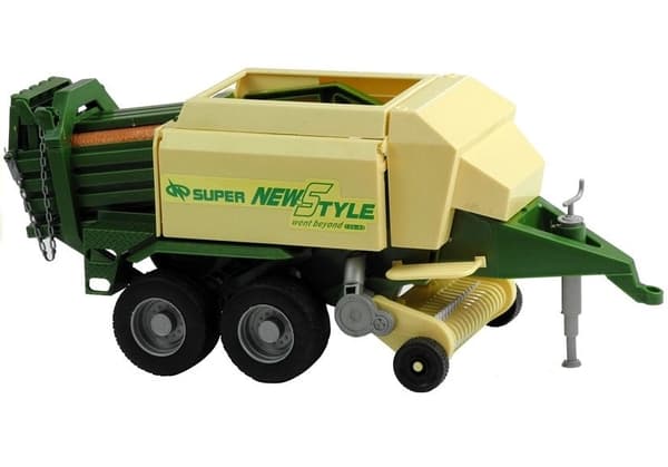 Legetøjstraktor med halmballetrailer 65 cm, baghjulsdrift, grøn/rød