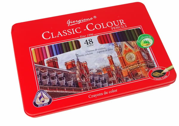 Taidekriidut 48-pack 17 cm metallilaatikossa, 48 väriä, CE/EN71, 3+