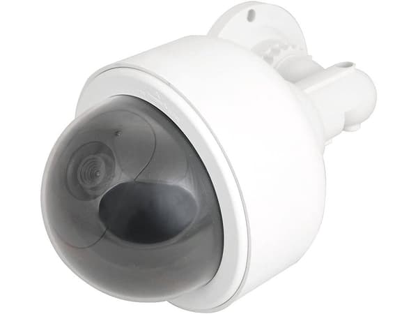 Dummykamera övervakning utomhus med röd LED ABS vit