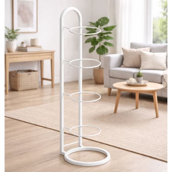 Bollställ för 4 bollar, vertikalt förvaringsställ i stål 100 cm