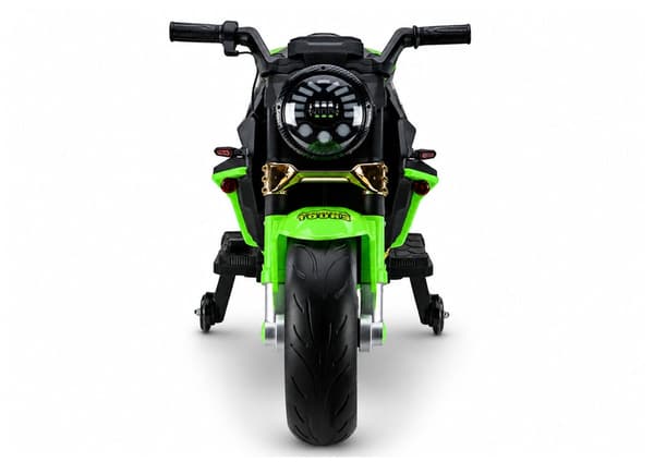 Batteridriven barnmotorcykel med LED-hjul grön XW-07
