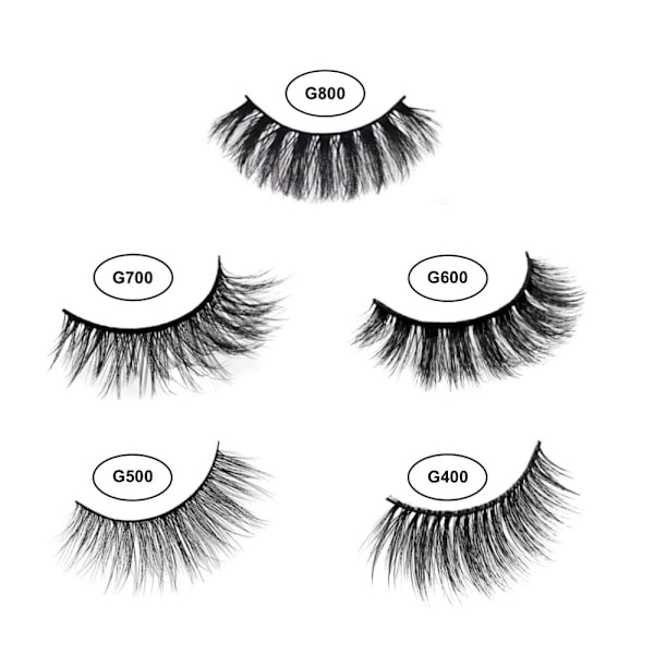 5-par 3D Faux Mink Lösögonfransar G300