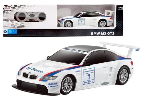 Fjernstyret bil BMW M3 GT2 2,4 GHz hvid 29 cm