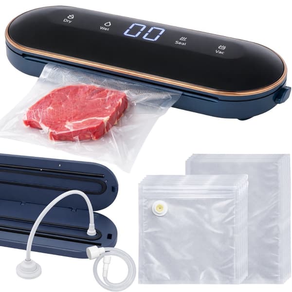 Vakuumförpackare för mat 90W med 10 vakuumpåsar, max 30 cm