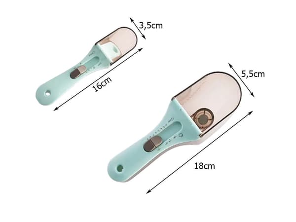 Justerbare måleskeer 2-pack 5–30 ml & 30–130 ml blå