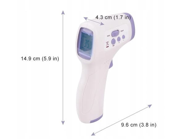 Berøringsfri infrarød febertermometer 1 s LCD hukommelse