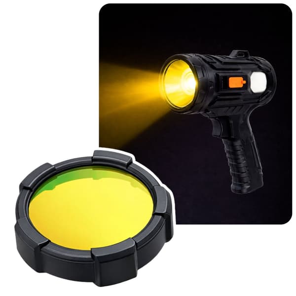 LED handhållen strålkastare 6 lägen USB/solpanel IPX4 1800 mAh