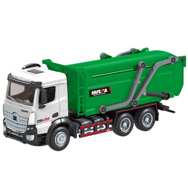 Die-cast sopbilmodell 1:50 i metall/plast med lyftbar container 19 cm