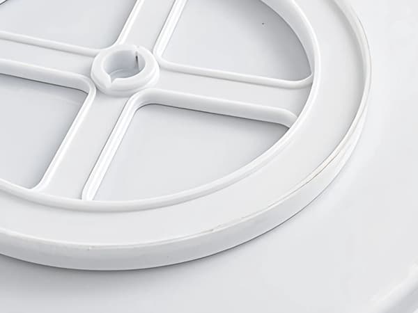 Roterende organiseringsbakke 25 cm plast hvid