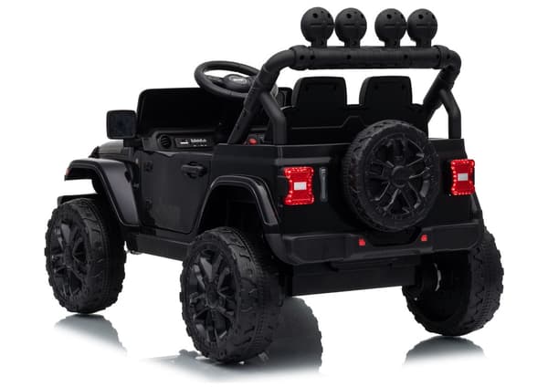 Batteridriven leksaksbil Jeep Rubicon 24V för barn svart