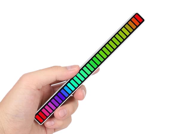 USB LED-lys RGB lydrespons 32 LED 18 tilstande genopladelig hvid