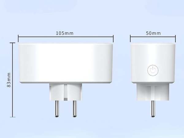 Dobbelt vægudtag WiFi smart timer 16A 3120W hvid