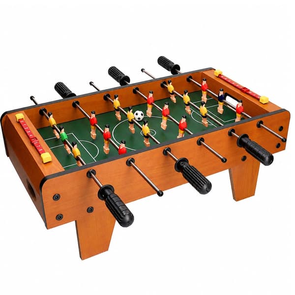 Mini bordfodboldspil 50x25 cm MDF med scoretavler, 2 bolde