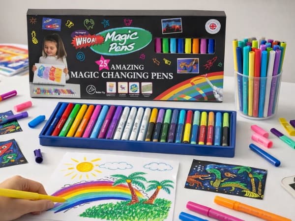 Färgskiftande tuschpennor 25-pack, vattenbaserade magic markers