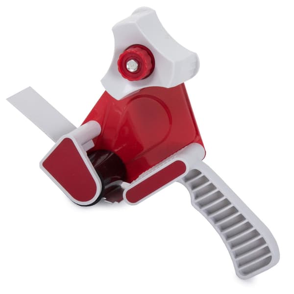 Tape-dispenser til pakketejp max 50 mm med bremse og justerbar spænding