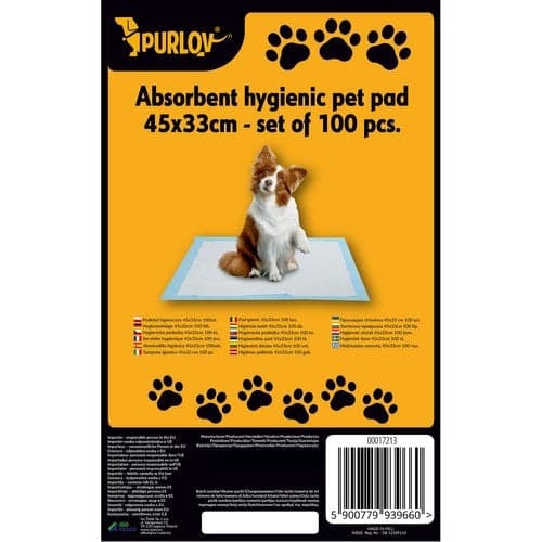 Hygienunderlag för hund/valp 33x45 cm 100 st + bajspåsar 30 st