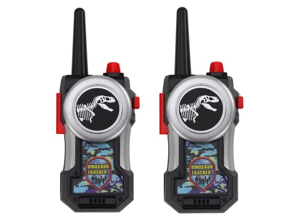 Walkie-talkie-setti 2-pack "Dinosaur Tracker" valotehosteilla 30–80 m