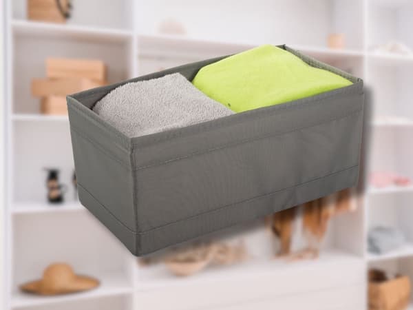 Opbevaringsorganisator undertøj/sokker grå polyester 28x14x13 cm
