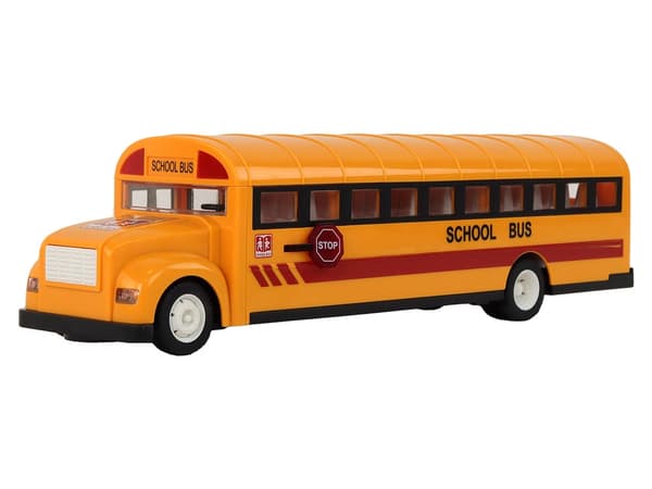 Fjernstyret skolebus legetøj gul 33 cm med batteri 4,8V