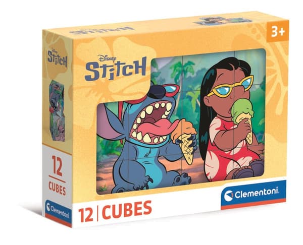 Kubpussel 12 kubblock Disney Stitch för barn 2+ (bild 12x8 cm)