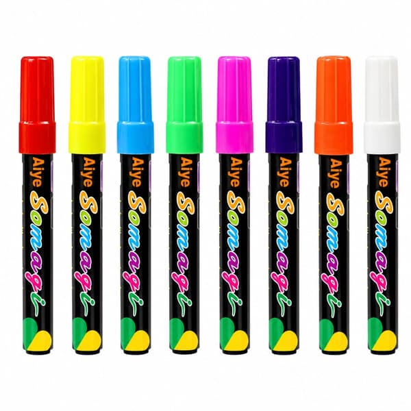 Neonmarkörer 8-pack flytande flerfärgade med mejselspets