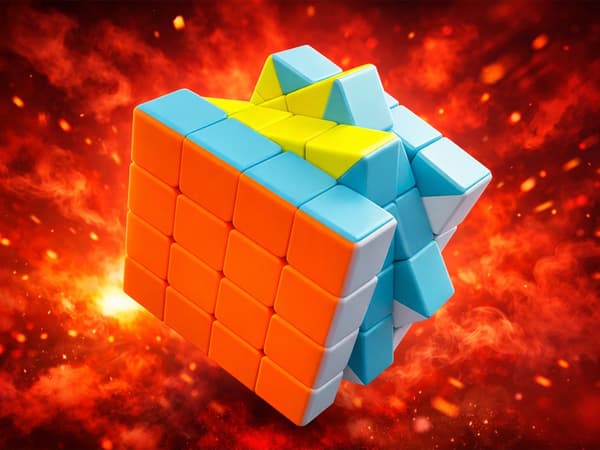 Rubiks kub 4x4 logiikkapeli 6 cm monivärinen