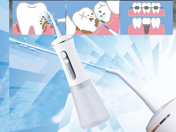 Langaton suuhuuhtelulaite 350 ml USB-lataus 4 tilaa + 2 suutinta