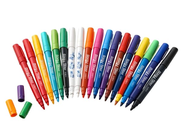 Farveskiftende tuschpenne 25-pack, vandbaserede magic markers