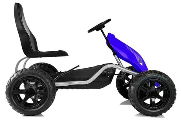 Pedalgokart för barn 6+ med handbroms, frihjul och gummihjul