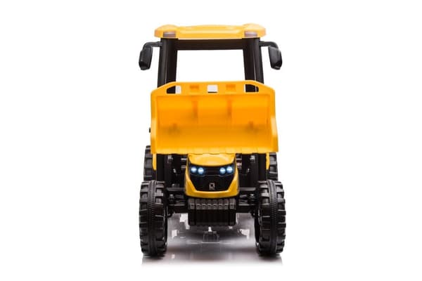 Batteridriven lektraktor 24V med släpvagn, gul