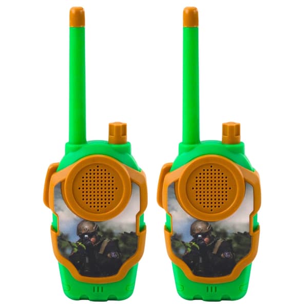 Walkie-talkies til børn 2-pak militærdesign rækkevidde ca 10 m