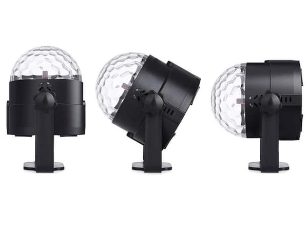 Discoprojektor RGB LED 3x1 W med fjärrkontroll 7 program
