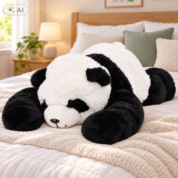 Stor plys-panda krammedyr 60 cm blød bamse
