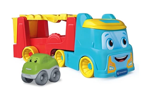 Legetøjstruck med trailer til minibiler, genbrugsplast, 12+ mån