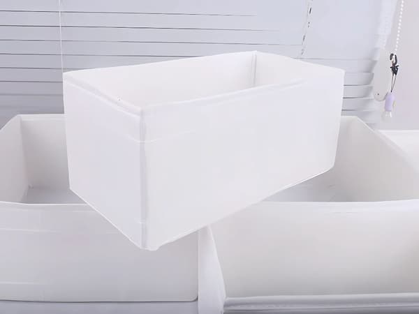 Opbevaringsorganisator til undertøj/strømper 28x14x13 cm polyester hvid