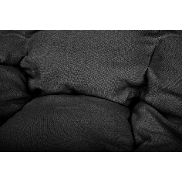 Pude til storkerede-sving 4-delt sort 56x63x36 cm bomuld/polyester Black