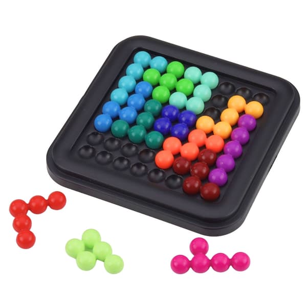 IQ logikpussel 3D färgglada bollar med pusselbräda och bitar