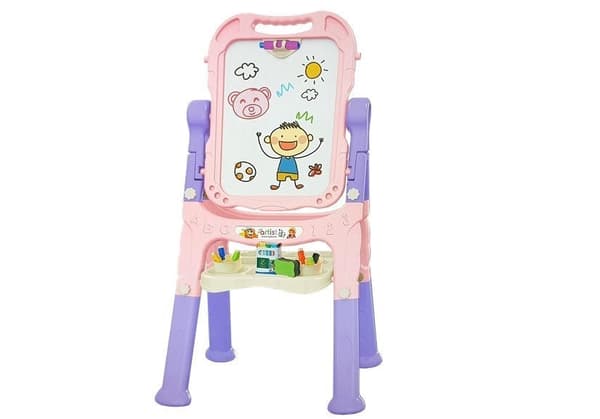 Magnetisk barnrittafel 2-sidig whiteboard/krittafel 110 cm 48 delar