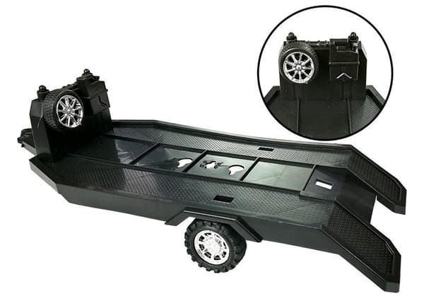 Leksaksbilar set Monstertruck med karavan och vit BMW, 3 delar