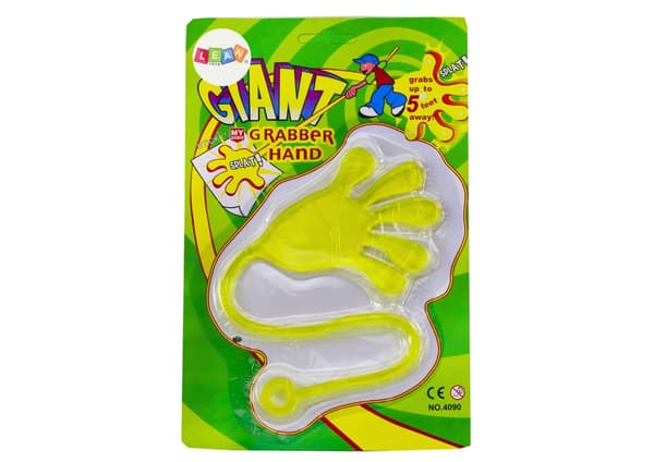 Klibbig hand leksak elastisk slime gul 23 cm, från 3 år