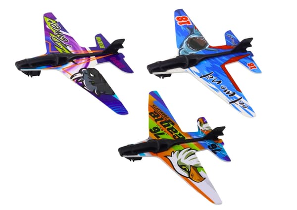 Flygplanslanseringsset med pistol 3 flygplan och 3 måltavlor 3+