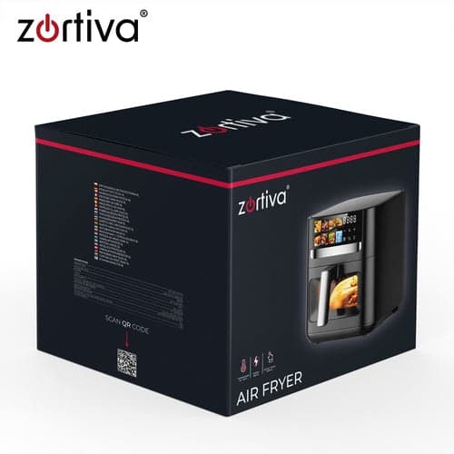 Luftfritös 8L 1800W LED-touch 8 program non-stick svart/silver