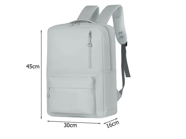 Rygsæk med USB-port og laptoprum 18–20 L grå polyester Grey